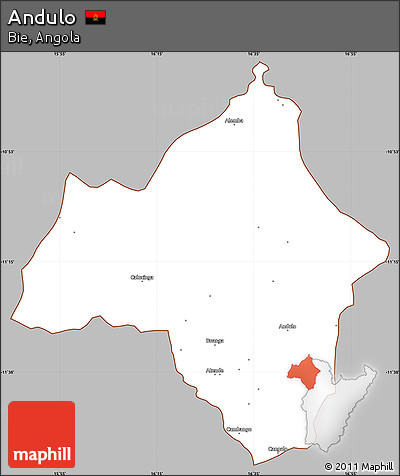 Gray Simple Map of Andulo, cropped outside