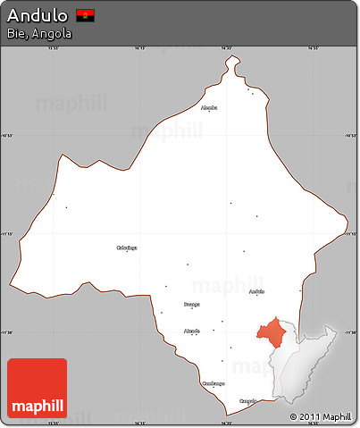 Gray Simple Map of Andulo, cropped outside