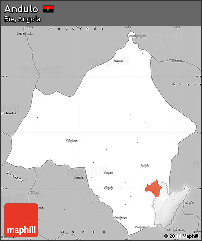 Gray Simple Map of Andulo