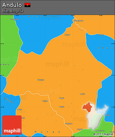Political Simple Map of Andulo