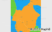 Political Simple Map of Andulo