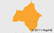 Political Simple Map of Andulo, single color outside