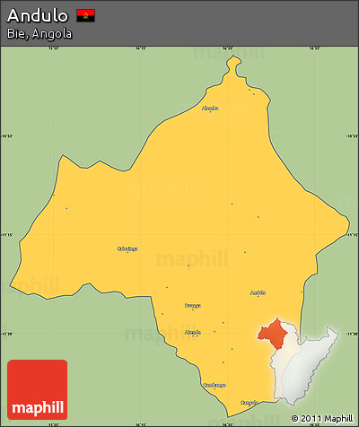 Savanna Style Simple Map of Andulo, cropped outside