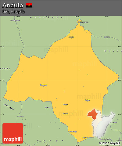 Savanna Style Simple Map of Andulo