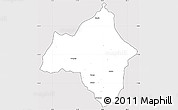 Silver Style Simple Map of Andulo, cropped outside