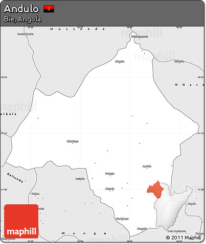 Silver Style Simple Map of Andulo