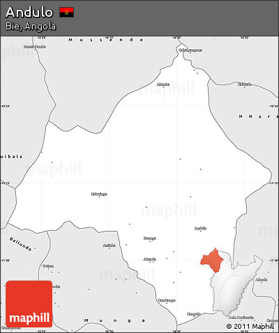 Silver Style Simple Map of Andulo