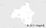 Silver Style Simple Map of Andulo, single color outside