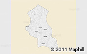 Classic Style 3D Map of Chinguar, single color outside