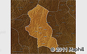 Physical 3D Map of Chinguar, darken
