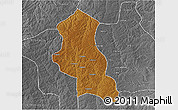 Physical 3D Map of Chinguar, desaturated