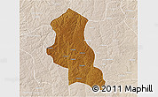 Physical 3D Map of Chinguar, lighten