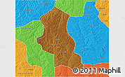 Physical 3D Map of Chinguar, political outside