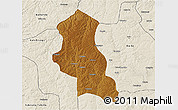 Physical 3D Map of Chinguar, shaded relief outside