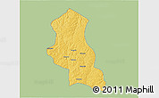 Savanna Style 3D Map of Chinguar, single color outside