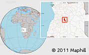 Gray Location Map of Chinguar, highlighted country