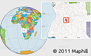 Political Location Map of Chinguar, highlighted country