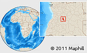Shaded Relief Location Map of Chinguar