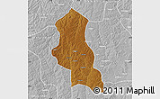 Physical Map of Chinguar, lighten, desaturated