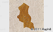 Physical Map of Chinguar, lighten