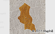 Physical Map of Chinguar, lighten, semi-desaturated