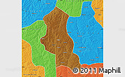 Physical Map of Chinguar, political outside