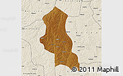 Physical Map of Chinguar, shaded relief outside