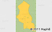 Savanna Style Simple Map of Chinguar, cropped outside