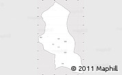 Silver Style Simple Map of Chinguar, cropped outside