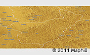 Physical Panoramic Map of Cuemba