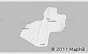 Gray 3D Map of Cunhinga, single color outside
