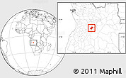 Blank Location Map of Cunhinga