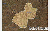 Satellite Map of Cunhinga, darken