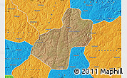 Satellite Map of Cunhinga, political outside