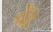 Satellite Map of Cunhinga, semi-desaturated
