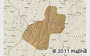 Satellite Map of Cunhinga, shaded relief outside