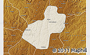 Shaded Relief Map of Cunhinga, physical outside