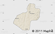 Shaded Relief Map of Cunhinga, single color outside