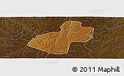 Physical Panoramic Map of Cunhinga, darken