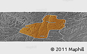 Physical Panoramic Map of Cunhinga, desaturated