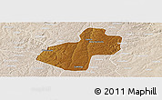 Physical Panoramic Map of Cunhinga, lighten
