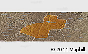 Physical Panoramic Map of Cunhinga, semi-desaturated