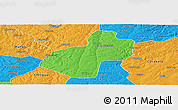 Political Panoramic Map of Cunhinga