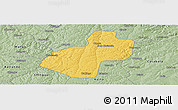 Savanna Style Panoramic Map of Cunhinga