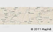 Shaded Relief Panoramic Map of Cunhinga