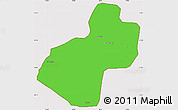 Political Simple Map of Cunhinga, cropped outside
