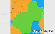 Political Simple Map of Cunhinga