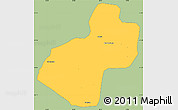 Savanna Style Simple Map of Cunhinga, single color outside