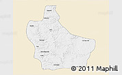 Classic Style 3D Map of Kuito, single color outside