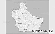 Gray 3D Map of Kuito, single color outside